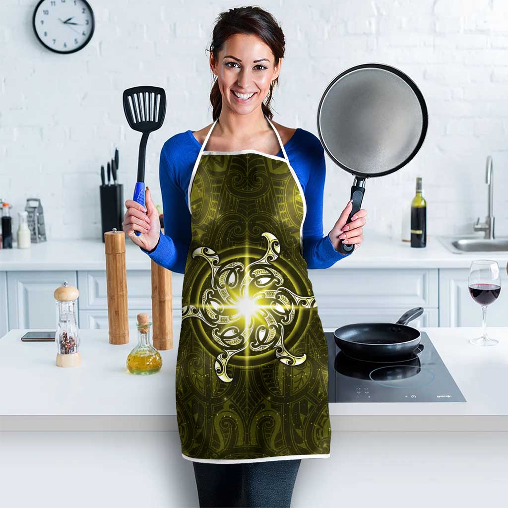 New Zealand Matariki Hiwaiterangi Apron Maori Moko Yellow Galaxy LT05 - Polynesian Pride