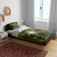 New Zealand Matariki Hiwaiterangi Bedding Set Maori Moko Yellow Galaxy LT05 - Polynesian Pride