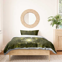 New Zealand Matariki Hiwaiterangi Bedding Set Maori Moko Yellow Galaxy LT05 - Polynesian Pride