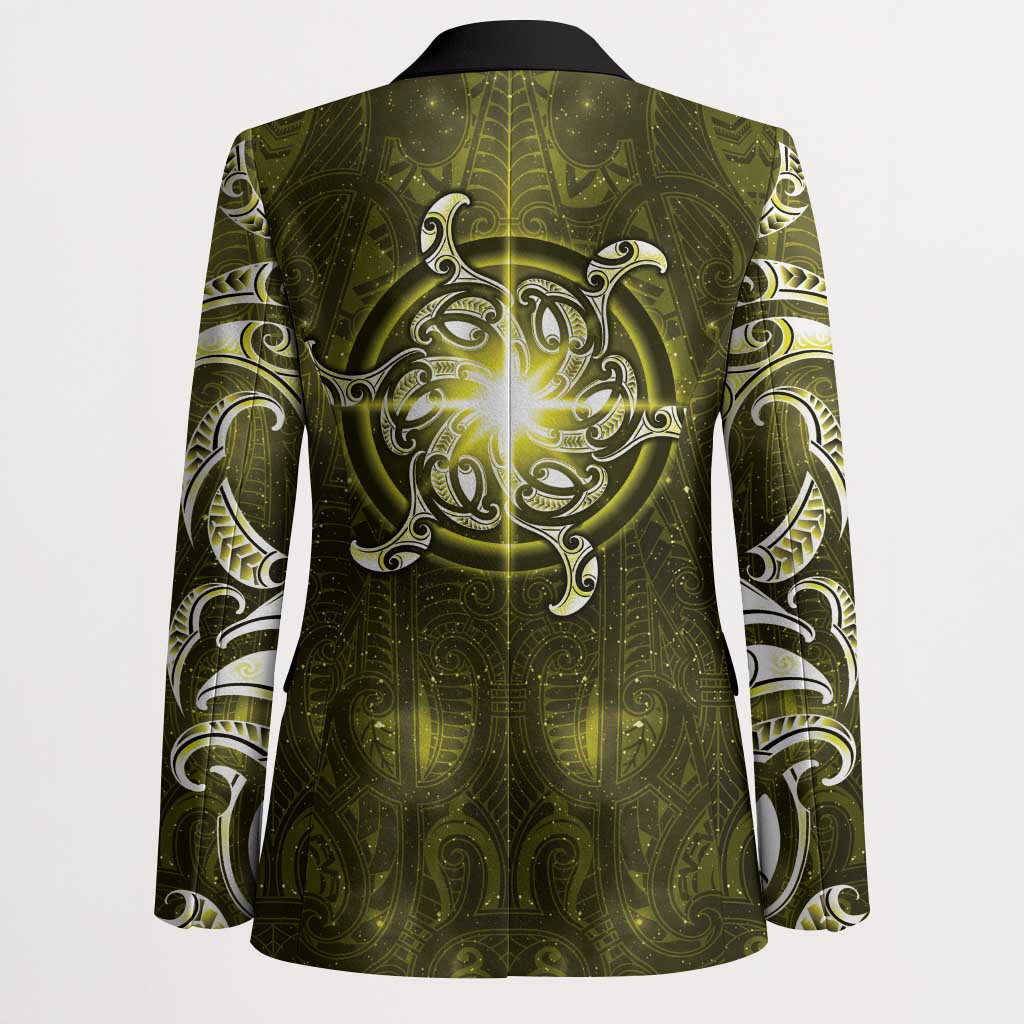 New Zealand Matariki Hiwaiterangi Blazer Maori Moko Yellow Galaxy