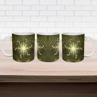 New Zealand Matariki Hiwaiterangi Ceramic Mug Maori Moko Yellow Galaxy LT05 - Polynesian Pride