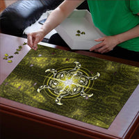 New Zealand Matariki Hiwaiterangi Puzzle Maori Moko Yellow Galaxy