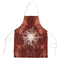 New Zealand Matariki Pohutukawa Apron Maori Moko Red Galaxy LT05 Red - Polynesian Pride