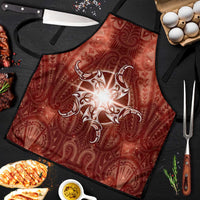 New Zealand Matariki Pohutukawa Apron Maori Moko Red Galaxy LT05 Red - Polynesian Pride