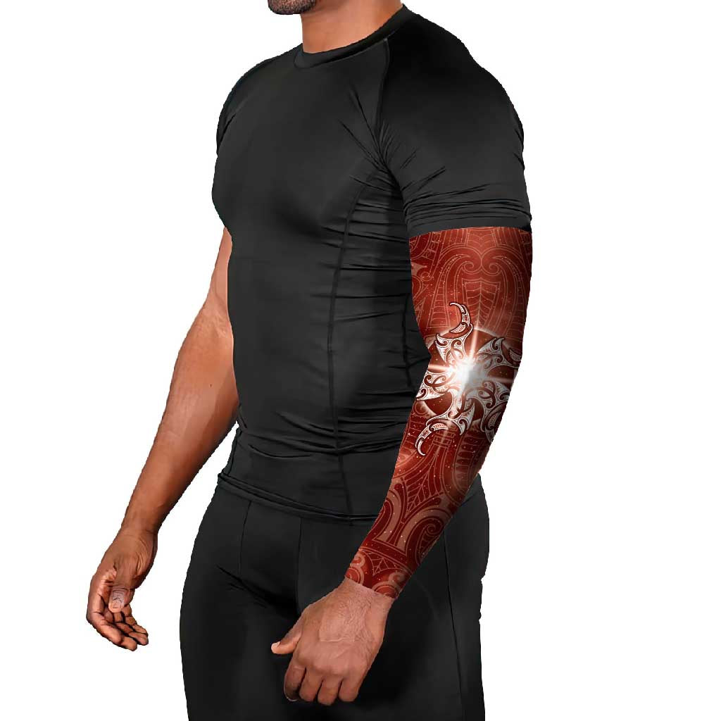 New Zealand Matariki Pohutukawa Arm Sleeves Maori Moko Red Galaxy