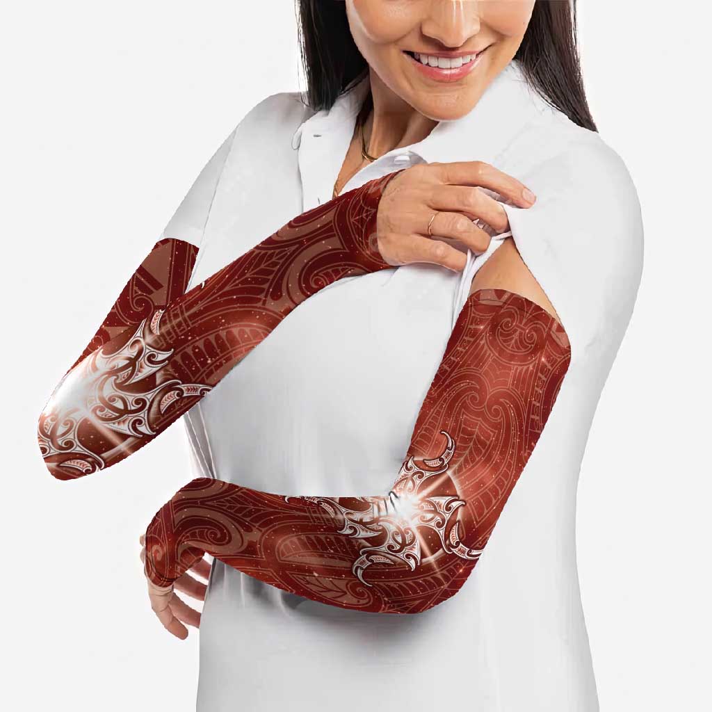 New Zealand Matariki Pohutukawa Arm Sleeves Maori Moko Red Galaxy