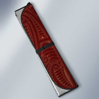 New Zealand Matariki Pohutukawa Auto Sun Shade Maori Moko Red Galaxy LT05 - Polynesian Pride