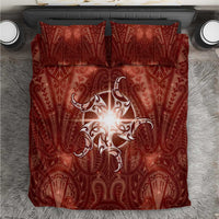 New Zealand Matariki Pohutukawa Bedding Set Maori Moko Red Galaxy LT05 Red - Polynesian Pride