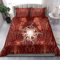 New Zealand Matariki Pohutukawa Bedding Set Maori Moko Red Galaxy LT05 - Polynesian Pride