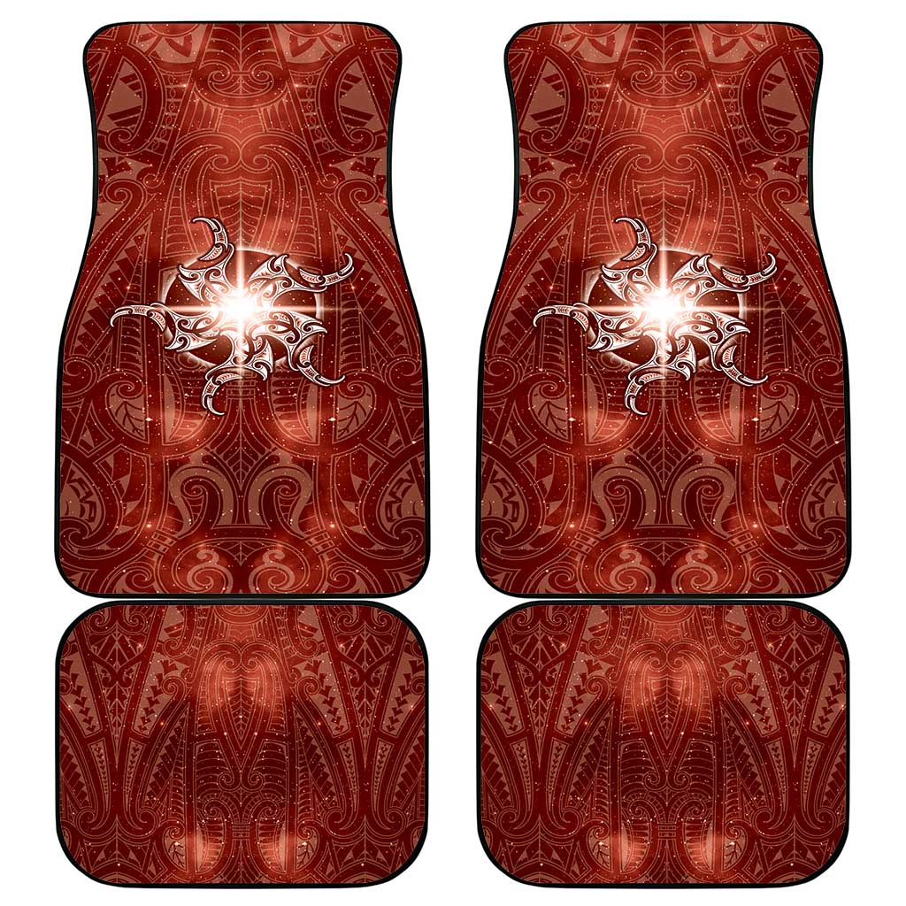 New Zealand Matariki Pohutukawa Car Mats Maori Moko Red Galaxy LT05 - Polynesian Pride