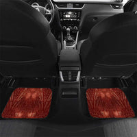 New Zealand Matariki Pohutukawa Car Mats Maori Moko Red Galaxy LT05 Set 2pcs - Back Red - Polynesian Pride