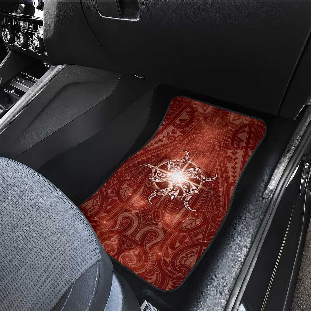 New Zealand Matariki Pohutukawa Car Mats Maori Moko Red Galaxy LT05 - Polynesian Pride