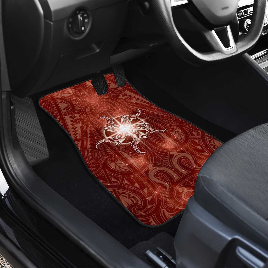 New Zealand Matariki Pohutukawa Car Mats Maori Moko Red Galaxy LT05 - Polynesian Pride