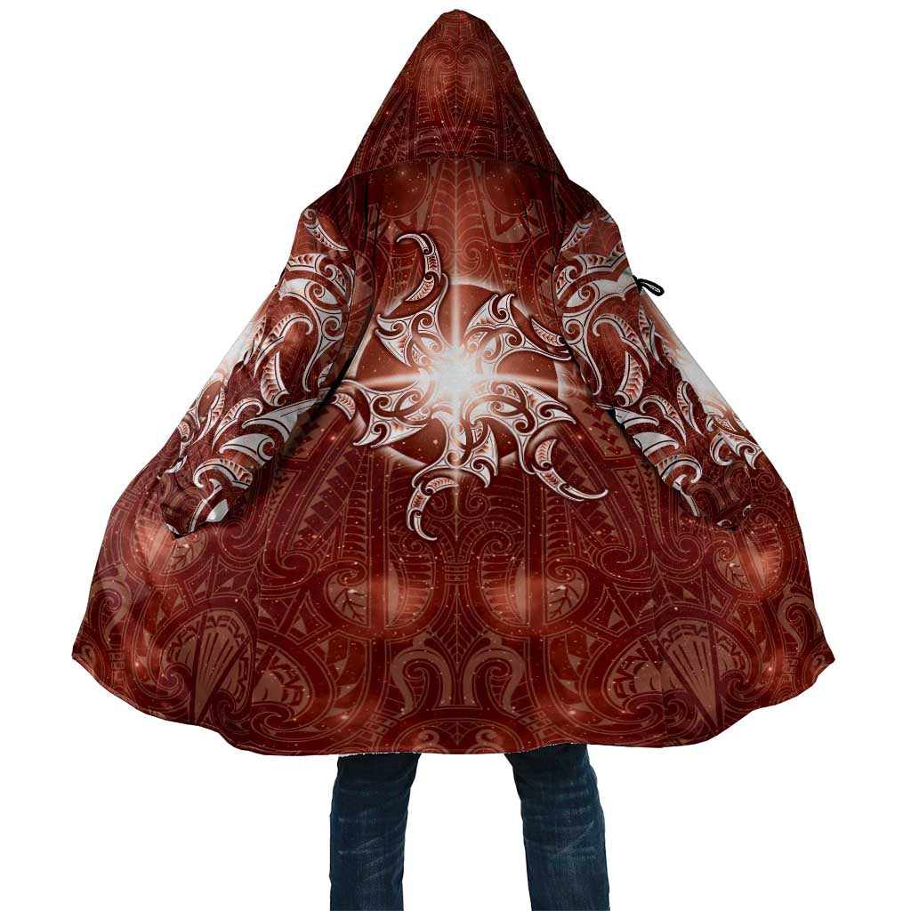 New Zealand Matariki Pohutukawa Cloak Maori Moko Red Galaxy LT05 Unisex Red - Polynesian Pride