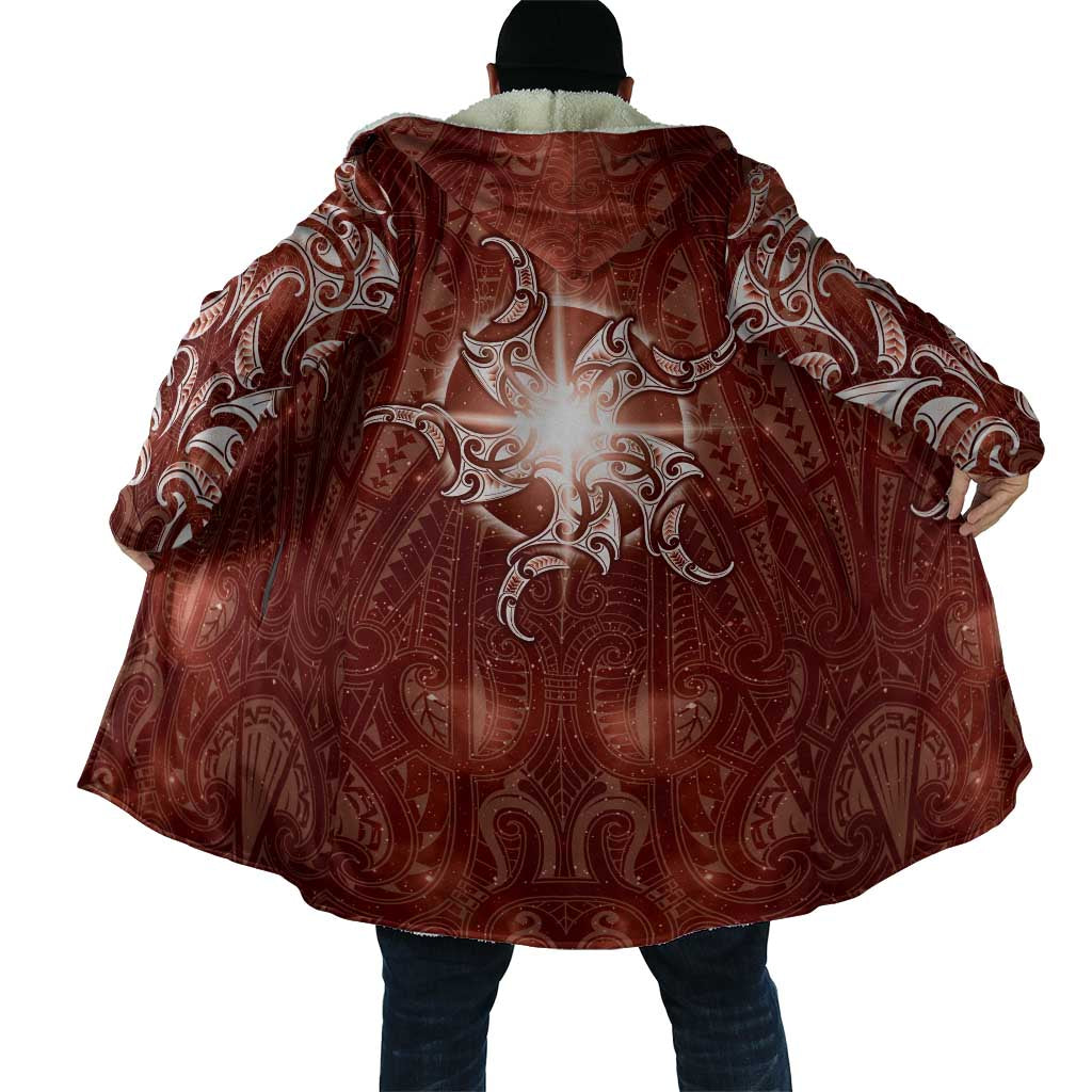 New Zealand Matariki Pohutukawa Cloak Maori Moko Red Galaxy LT05 - Polynesian Pride
