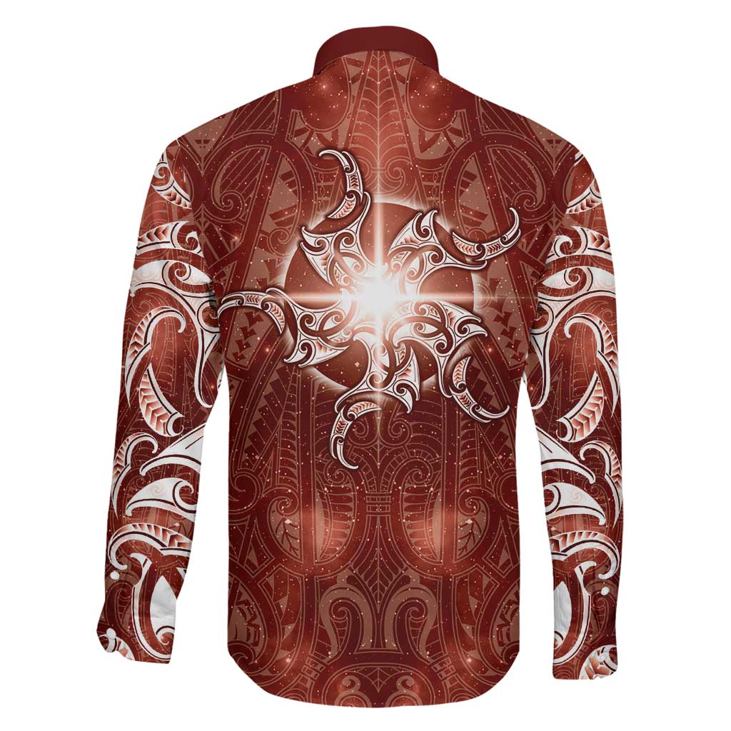 New Zealand Matariki Pohutukawa Family Matching Mermaid Dress and Hawaiian Shirt Maori Moko Red Galaxy