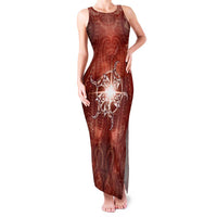 New Zealand Matariki Pohutukawa Family Matching Tank Maxi Dress and Hawaiian Shirt Maori Moko Red Galaxy