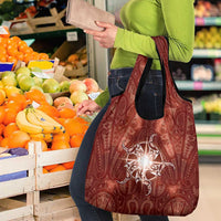 New Zealand Matariki Pohutukawa Grocery Bag Maori Moko Red Galaxy LT05 - Polynesian Pride