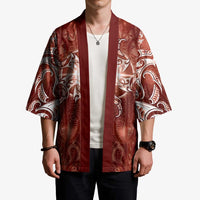 New Zealand Matariki Pohutukawa Kimono Maori Moko Red Galaxy LT05 - Polynesian Pride