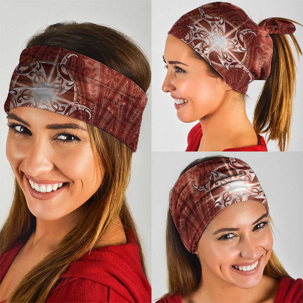 New Zealand Matariki Pohutukawa Neck Gaiter Maori Moko Red Galaxy LT05 - Polynesian Pride