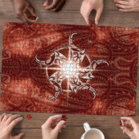 New Zealand Matariki Pohutukawa Puzzle Maori Moko Red Galaxy
