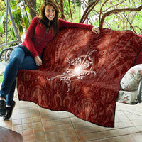New Zealand Matariki Pohutukawa Quilt Maori Moko Red Galaxy LT05 - Polynesian Pride