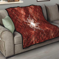 New Zealand Matariki Pohutukawa Quilt Maori Moko Red Galaxy LT05 - Polynesian Pride