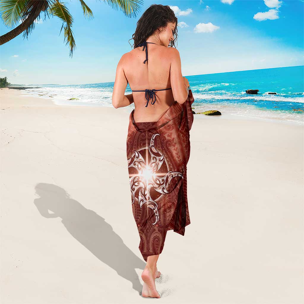 New Zealand Matariki Pohutukawa Sarong Maori Moko Red Galaxy LT05 - Polynesian Pride