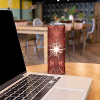 New Zealand Matariki Pohutukawa Skinny Tumbler Maori Moko Red Galaxy