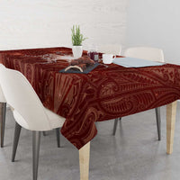 New Zealand Matariki Pohutukawa Tablecloth Maori Moko Red Galaxy LT05 - Polynesian Pride