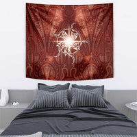 New Zealand Matariki Pohutukawa Tapestry Maori Moko Red Galaxy LT05 - Polynesian Pride