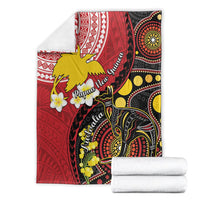Papua New Guinea And Australia Aboriginal Blanket Bird Of Paradise And Kangaroo Together LT05 - Polynesian Pride