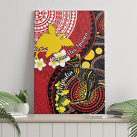 Papua New Guinea And Australia Aboriginal Canvas Wall Art Bird Of Paradise And Kangaroo Together LT05 - Polynesian Pride