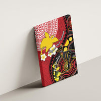 Papua New Guinea And Australia Aboriginal Canvas Wall Art Bird Of Paradise And Kangaroo Together LT05 - Polynesian Pride