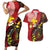 Papua New Guinea And Australia Aboriginal Couples Matching Short Sleeve Bodycon Dress and Hawaiian Shirt Bird Of Paradise And Kangaroo Together