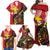 Papua New Guinea And Australia Aboriginal Family Matching Off Shoulder Maxi Dress and Hawaiian Shirt Bird Of Paradise And Kangaroo Together