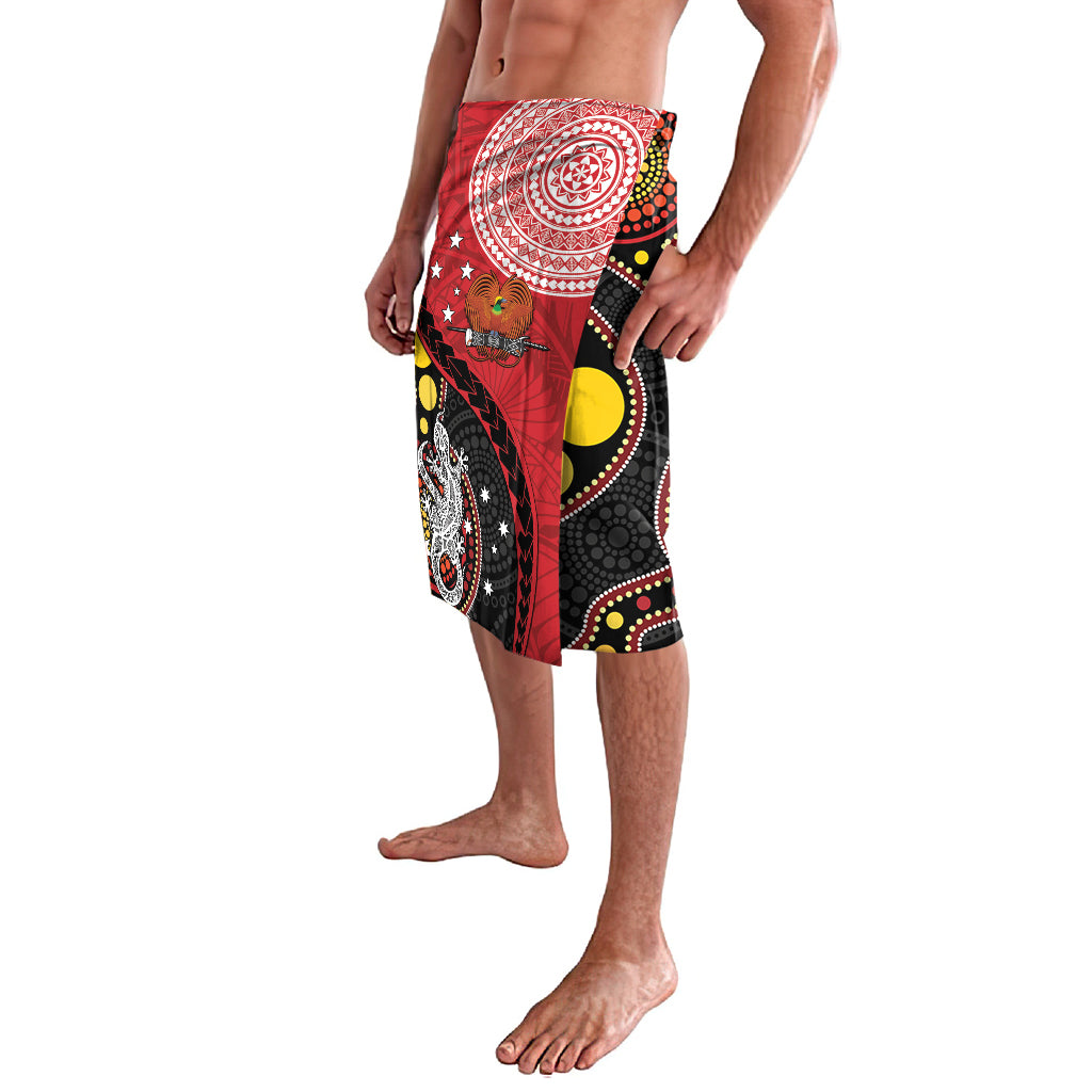 Papua New Guinea And Australia Aboriginal Lavalava Bird Of Paradise And Kangaroo Together LT05 - Polynesian Pride