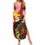 Papua New Guinea And Australia Aboriginal Summer Maxi Dress Bird Of Paradise And Kangaroo Together