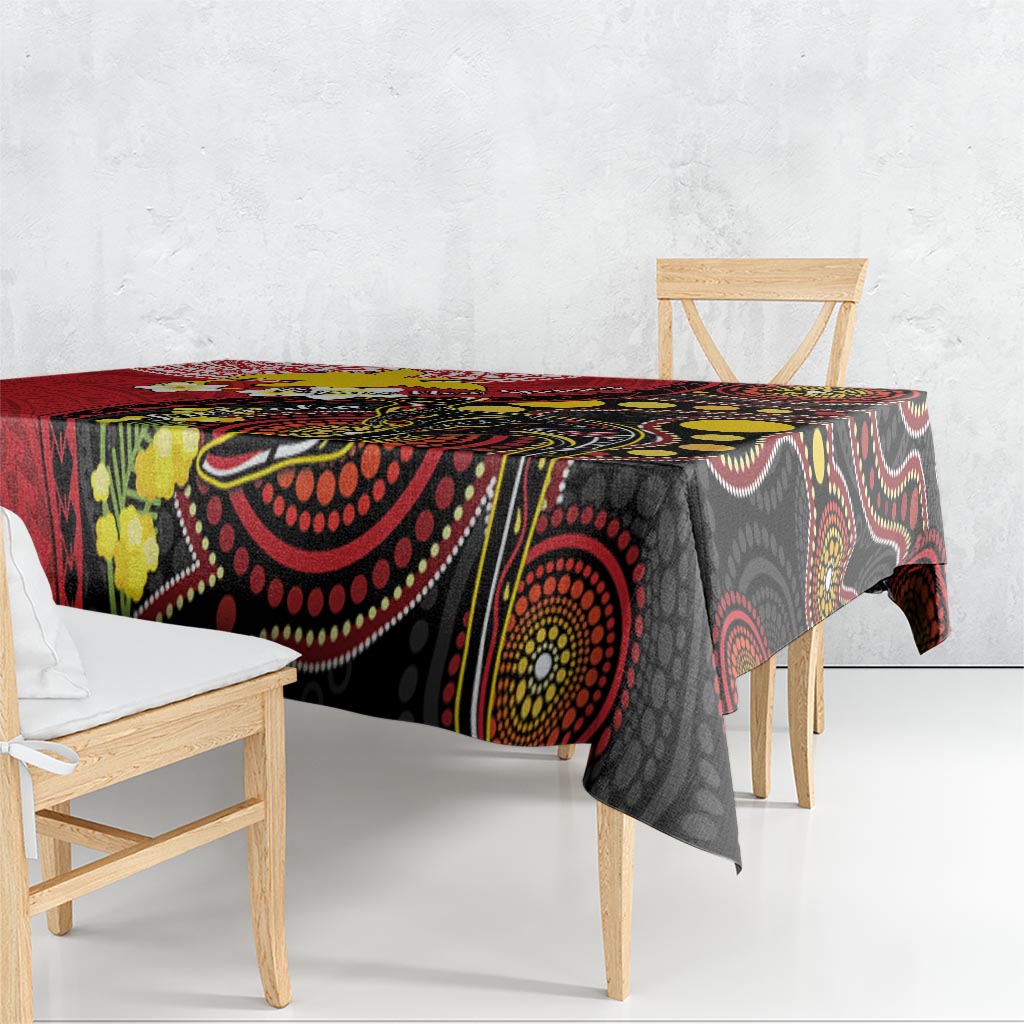 Papua New Guinea And Australia Aboriginal Tablecloth Bird Of Paradise And Kangaroo Together LT05 - Polynesian Pride