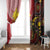 Papua New Guinea And Australia Aboriginal Window Curtain Bird Of Paradise And Kangaroo Together