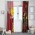 Papua New Guinea And Australia Aboriginal Window Curtain Bird Of Paradise And Kangaroo Together