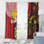 Papua New Guinea And Australia Aboriginal Window Curtain Bird Of Paradise And Kangaroo Together