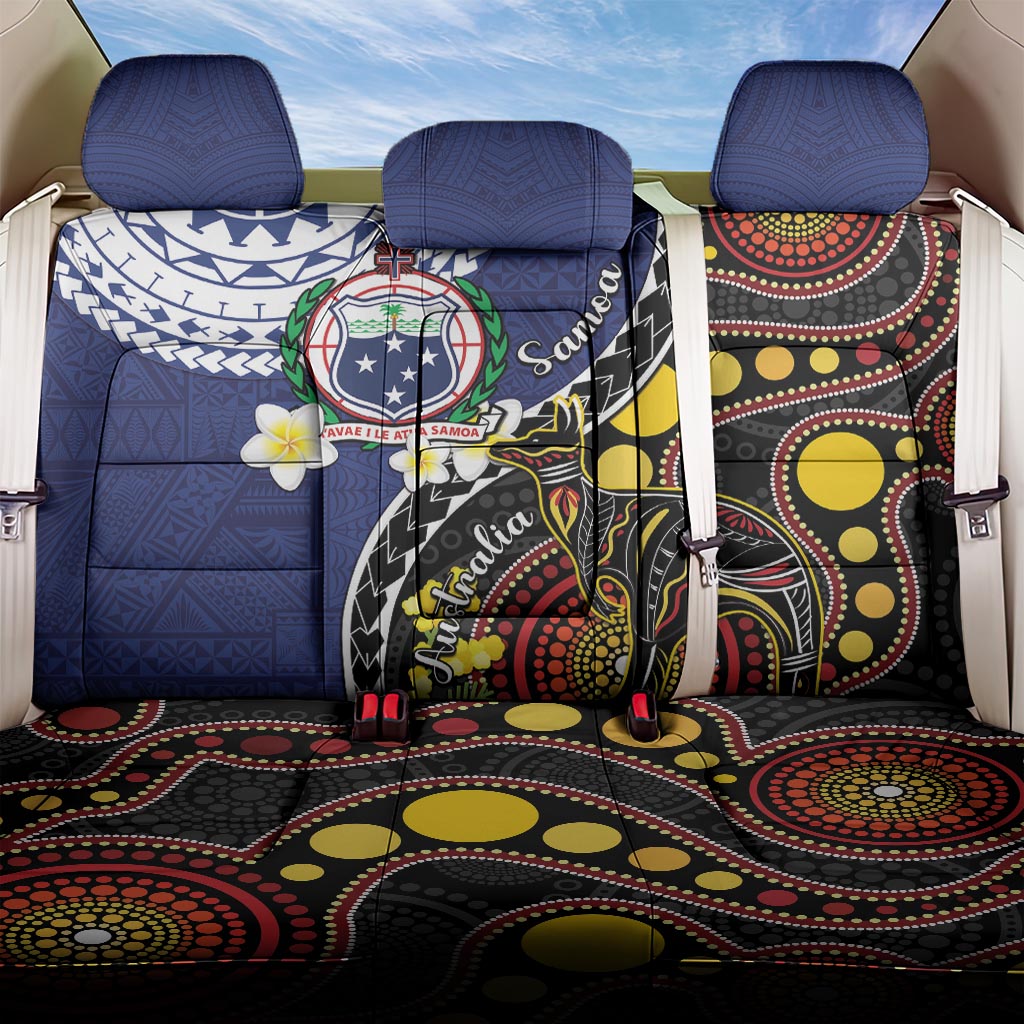 Samoa And Australia Together Back Car Seat Cover Aboriginal Mix Polynesian