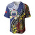 Samoa And Australia Together Baseball Jersey Aboriginal Mix Polynesian