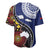 Samoa And Australia Together Baseball Jersey Aboriginal Mix Polynesian