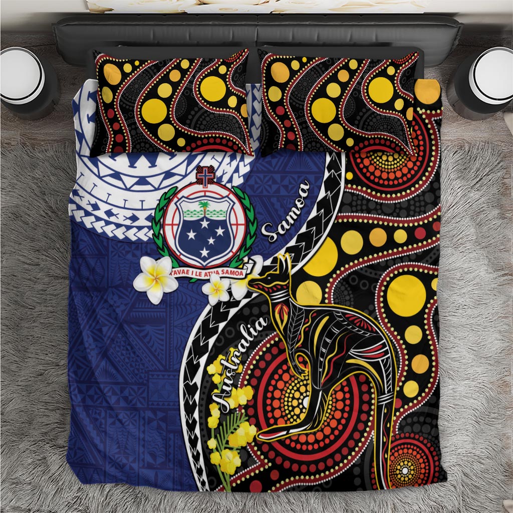 Samoa And Australia Together Bedding Set Aboriginal Mix Polynesian