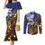 Samoa And Australia Together Couples Matching Mermaid Dress and Long Sleeve Button Shirt Aboriginal Mix Polynesian