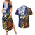 Samoa And Australia Together Couples Matching Summer Maxi Dress and Hawaiian Shirt Aboriginal Mix Polynesian