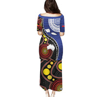 Samoa And Australia Together Family Matching Puletasi and Hawaiian Shirt Aboriginal Mix Polynesian