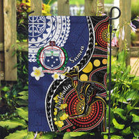 Samoa And Australia Together Garden Flag Aboriginal Mix Polynesian